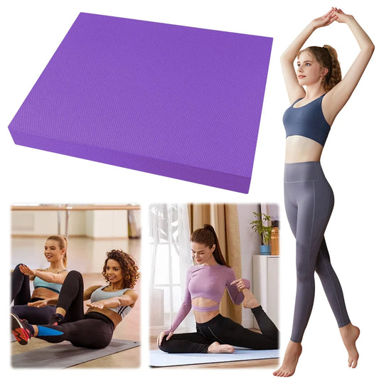 Fitness Mat Thickened Exercise Balance Pad Fitness Balancing Pad Foam Cushion Mat for Yoga Pilates Stretching
