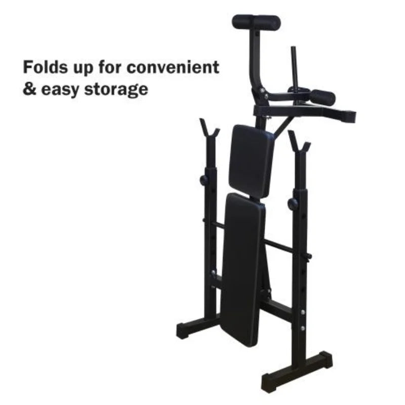 Weight Bench Full Body Workout For Home Gym With Squat Rack And Bench Press Adjustable Strength Training Equipment