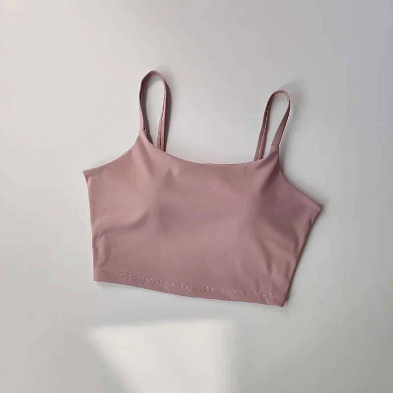 Women Sports Bra Push Up Fixed Padded Fitness Vest for Running Gym Yoga Breathable Sports Underwear Top