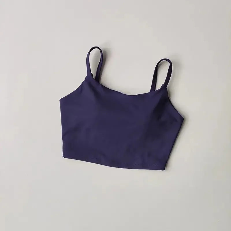 Women Sports Bra Push Up Fixed Padded Fitness Vest for Running Gym Yoga Breathable Sports Underwear Top