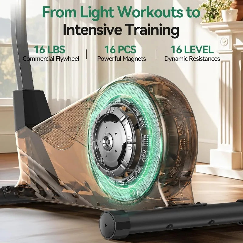 Niceday Elliptical Exercise Machine, Elliptical Machine for Home, Magnetic Elliptical Trainer with 15.5IN-19IN Stride, 1