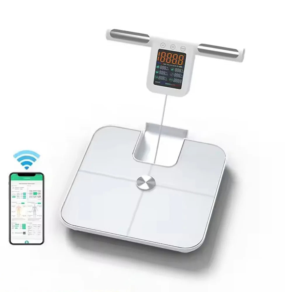 8-Electrode Smart Body Composition Scale – Segmental Muscle & Fat Analyzer, Visceral Fat, Bone Mass, Bluetooth, App Sync for Wei