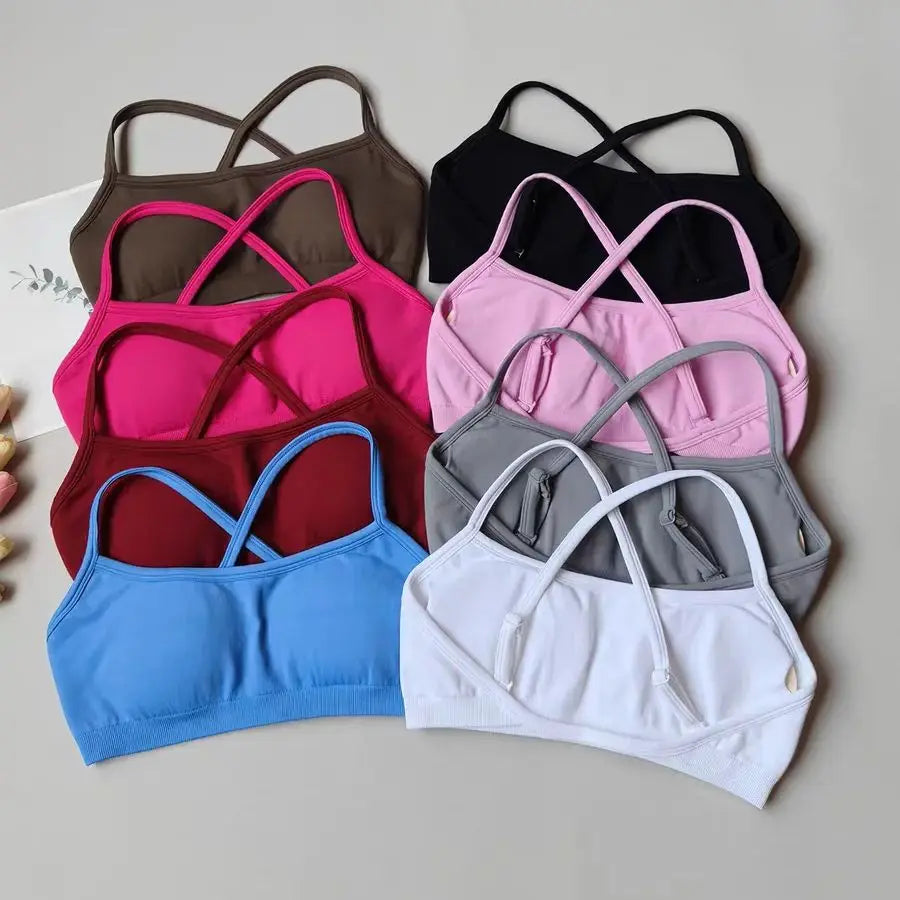 Seamless Women Fitness Yoga Bras Race Back Sports Bras Nylon Top Bra Sexy Running Breathable Underwear For Women Gym Bra Top
