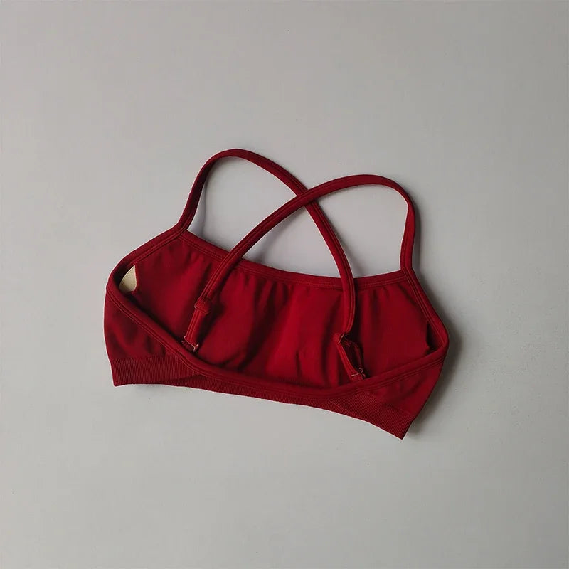 Seamless Sports Bra for Women Shockproof Gym Top Crop Tube Yoga Shirt Fitness Scrunch Butt Workout Suit Beautiful Back Design