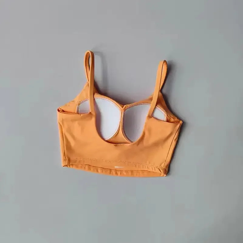 Women Sports Bra Push Up Fixed Padded Fitness Vest for Running Gym Yoga Breathable Sports Underwear Top