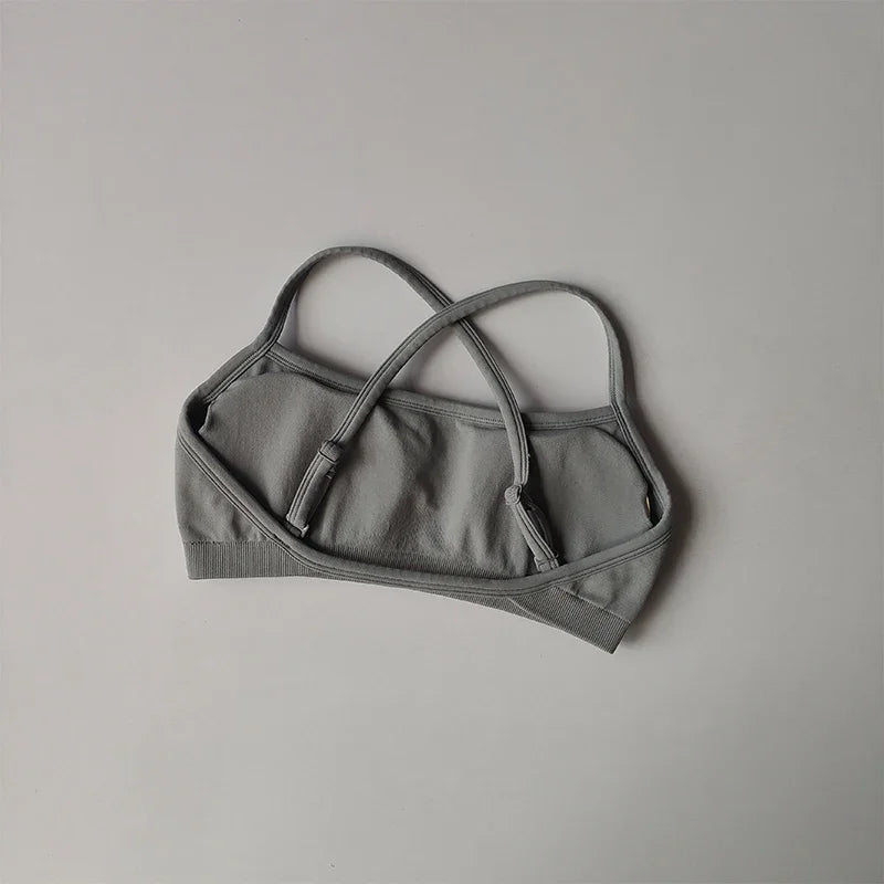 Seamless Sports Bra for Women Shockproof Gym Top Crop Tube Yoga Shirt Fitness Scrunch Butt Workout Suit Beautiful Back Design