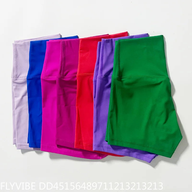 Women High Waist Biker Shorts High Elastic Slim Fit Butt Lift Yoga Shorts For Gym Running Workout Fitness Activewear