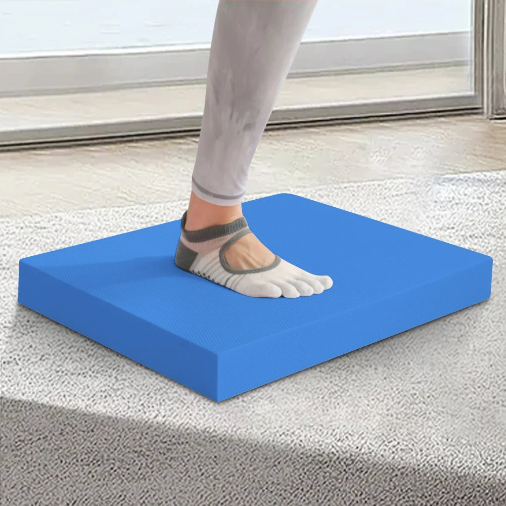 Fitness Mat Thickened Exercise Balance Pad Fitness Balancing Pad Foam Cushion Mat for Yoga Pilates Stretching