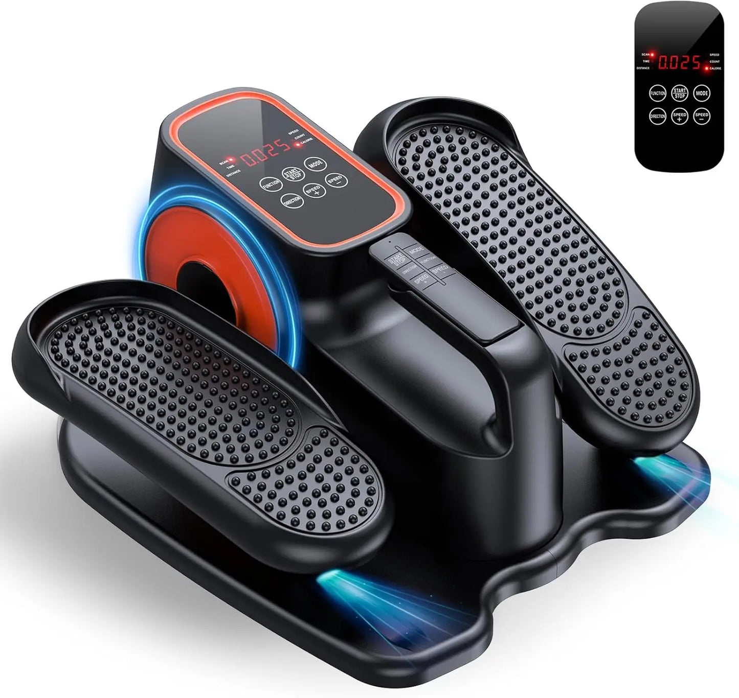 Under Desk Elliptical, Quiet Portable Electric Seated Pedal Exerciser with Remote Control and Adjustable Speeds for Home Office