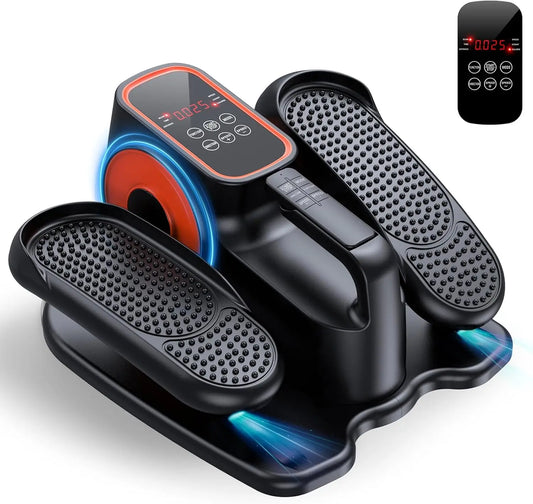 Under Desk Elliptical, Quiet Portable Electric Seated Pedal Exerciser with Remote Control and Adjustable Speeds for Home Office