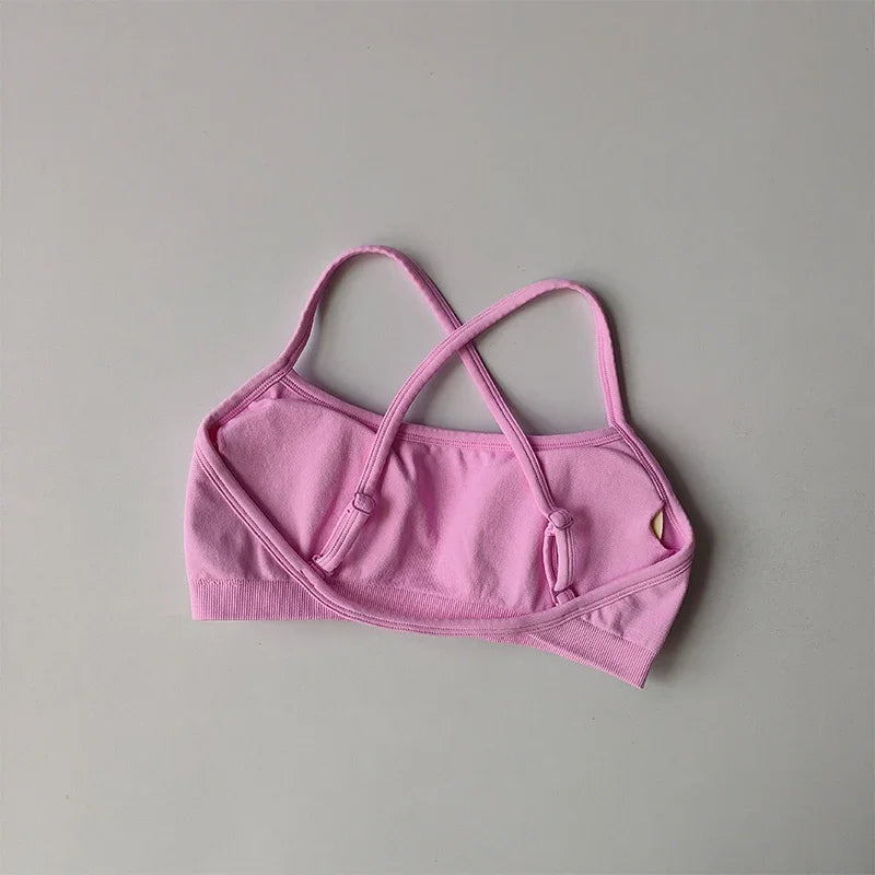 Seamless Sports Bra for Women Shockproof Gym Top Crop Tube Yoga Shirt Fitness Scrunch Butt Workout Suit Beautiful Back Design