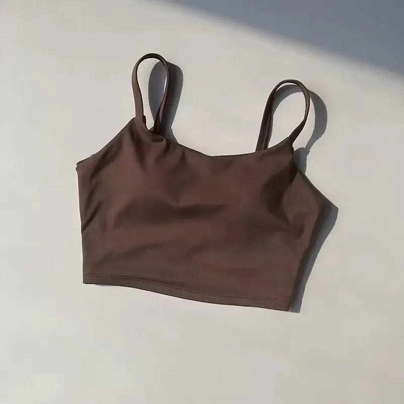 Women Sports Bra Push Up Fixed Padded Fitness Vest for Running Gym Yoga Breathable Sports Underwear Top