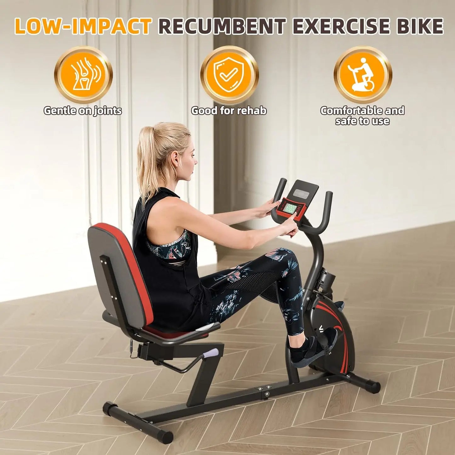 Exercise Bike, Recumbent Stationary Bikes for Home 400 LBS Weight Capacity, Exercise Bike for Home Seniors