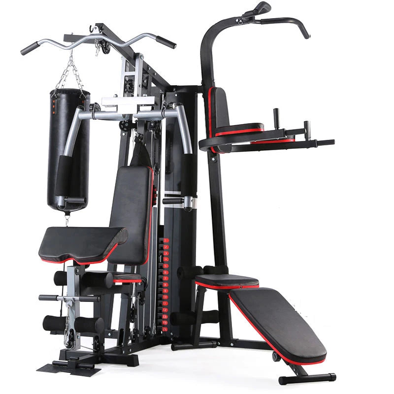Gym Multi-Person Fitness Combination To Strengthen Thickening Strength Training Pull-Down Bench Press Barge Equipment