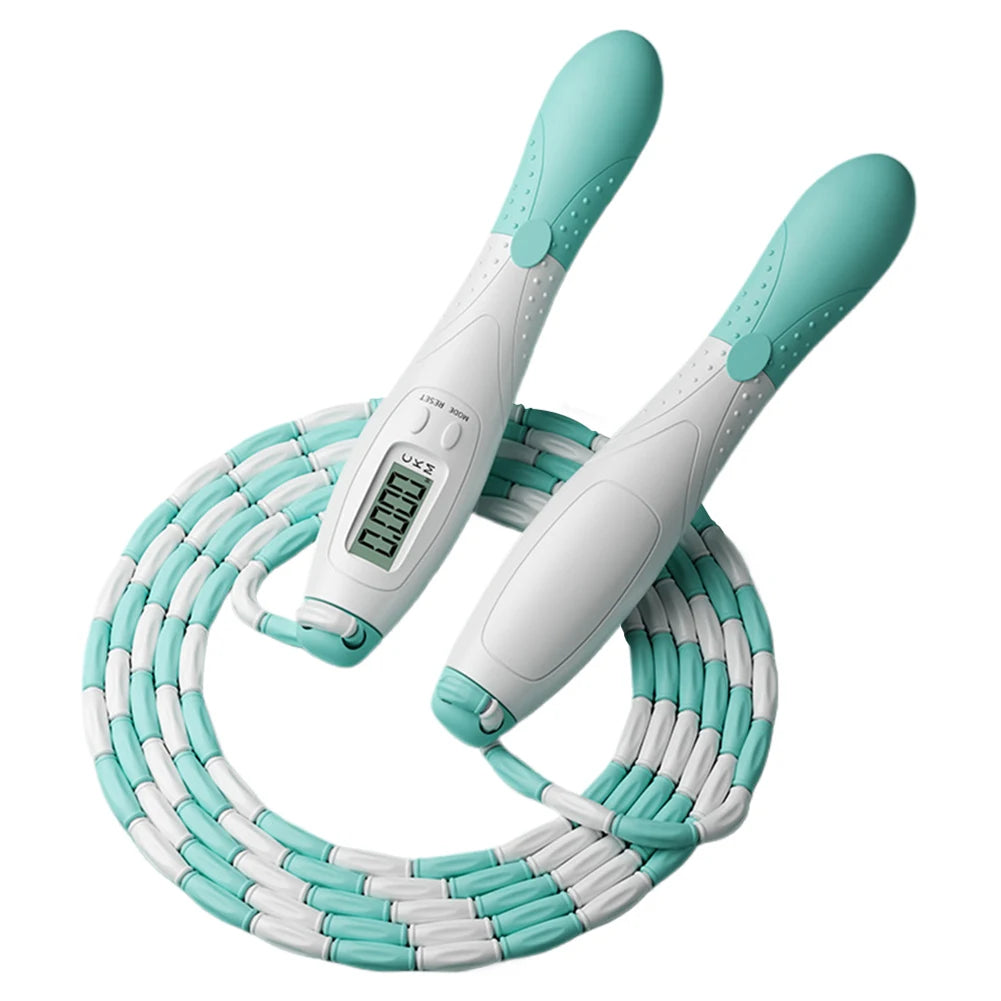 Beaded Jump Rope Skipping Rope with Counter Plastic Segmented Jump Rope Soft Beaded Skipping Rope for Indoor Outdoor