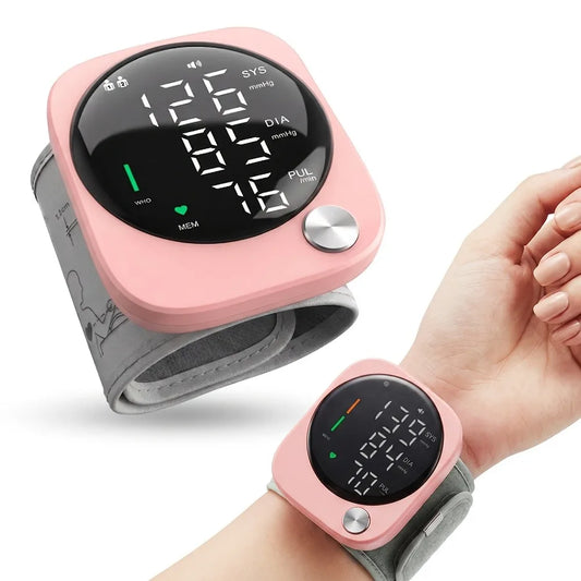 Automatic Wrist Blood Pressure Monitor with Adjustable Cuff, Large LCD Display & Voice Broadcast. Features Irregular Heartbeat Detection, Pulse Monitor & USB Charging. Accurate BP Machine, Ideal Gift for Parents &. 2x99 Memor