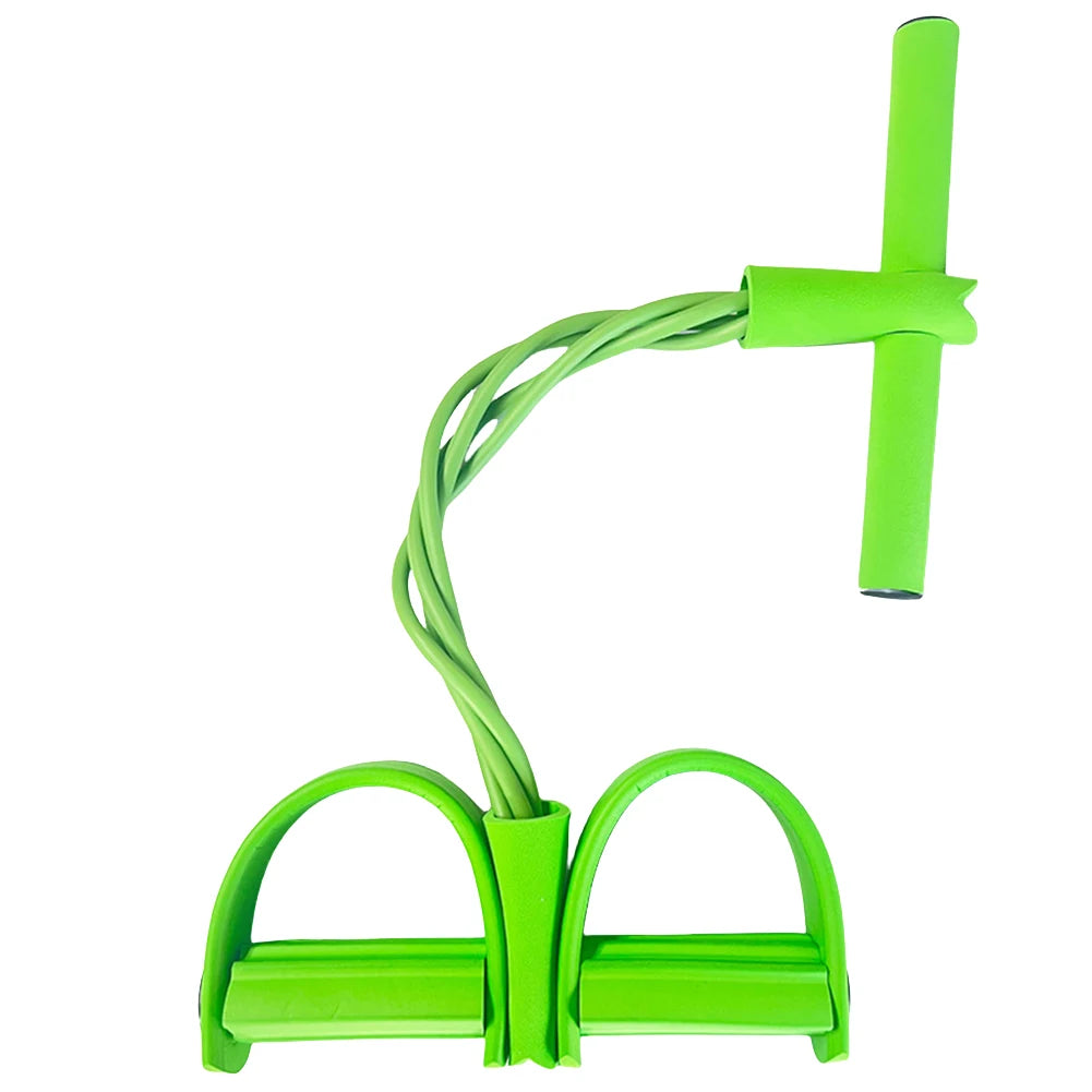 4-Tube Pedal Resistance Band Tube Pedal Ankle Puller Pedal Puller Resistance Rope for Home Fitness Stretching Strength Training