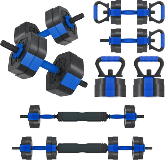 Adjustable Dumbbell Set with Connector, Hexagon Non-Rolling Weights for Home Gym