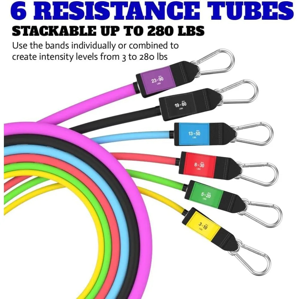 Bodylastics Patented Basic Series Resistance Band Set - 5 Resistance Bands with Snap Reduction Tech