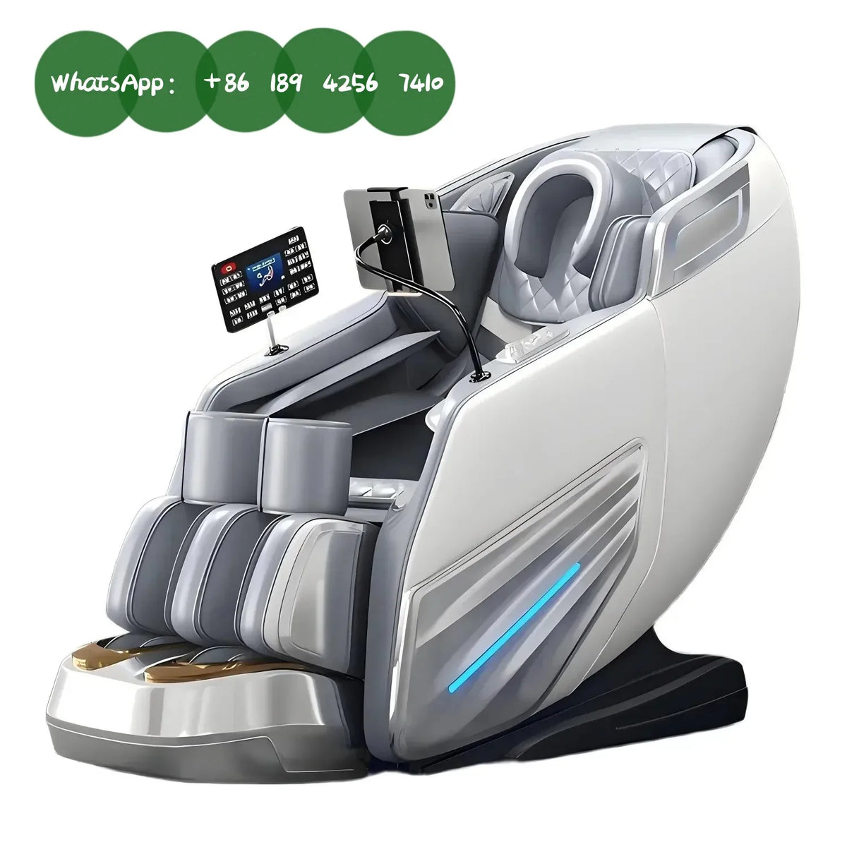 Full Body 4D Shiatsu Massage Chair Zero Gravity SL Track, Built-in Heating & Airbag Massage System for UltimateRelaxation
