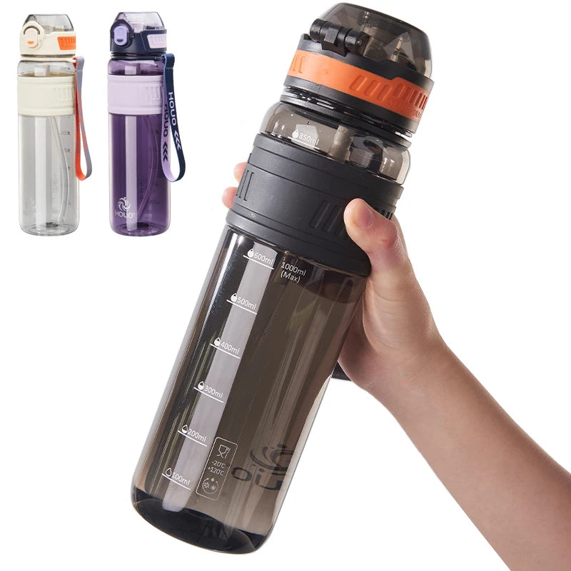 Water Bottle Travel 1L  for Sports Plastic Water Cup for Girl Boy School Portable 1 Liter 750ml Water Kettle Fitness Gym Outdoor