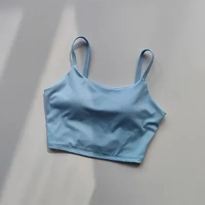 Women Sports Bra Push Up Fixed Padded Fitness Vest for Running Gym Yoga Breathable Sports Underwear Top