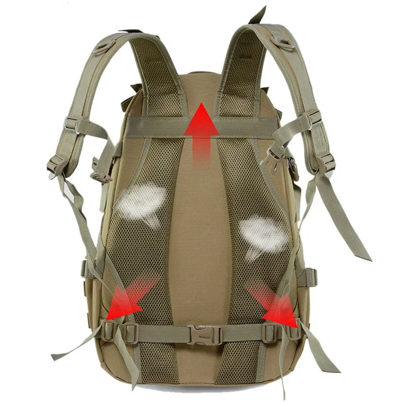 40L Camping backpack Men's Outdoor Bag Travel bag Camo Molle Hiking Backpack Hiking Outdoor reflective shoulder bag