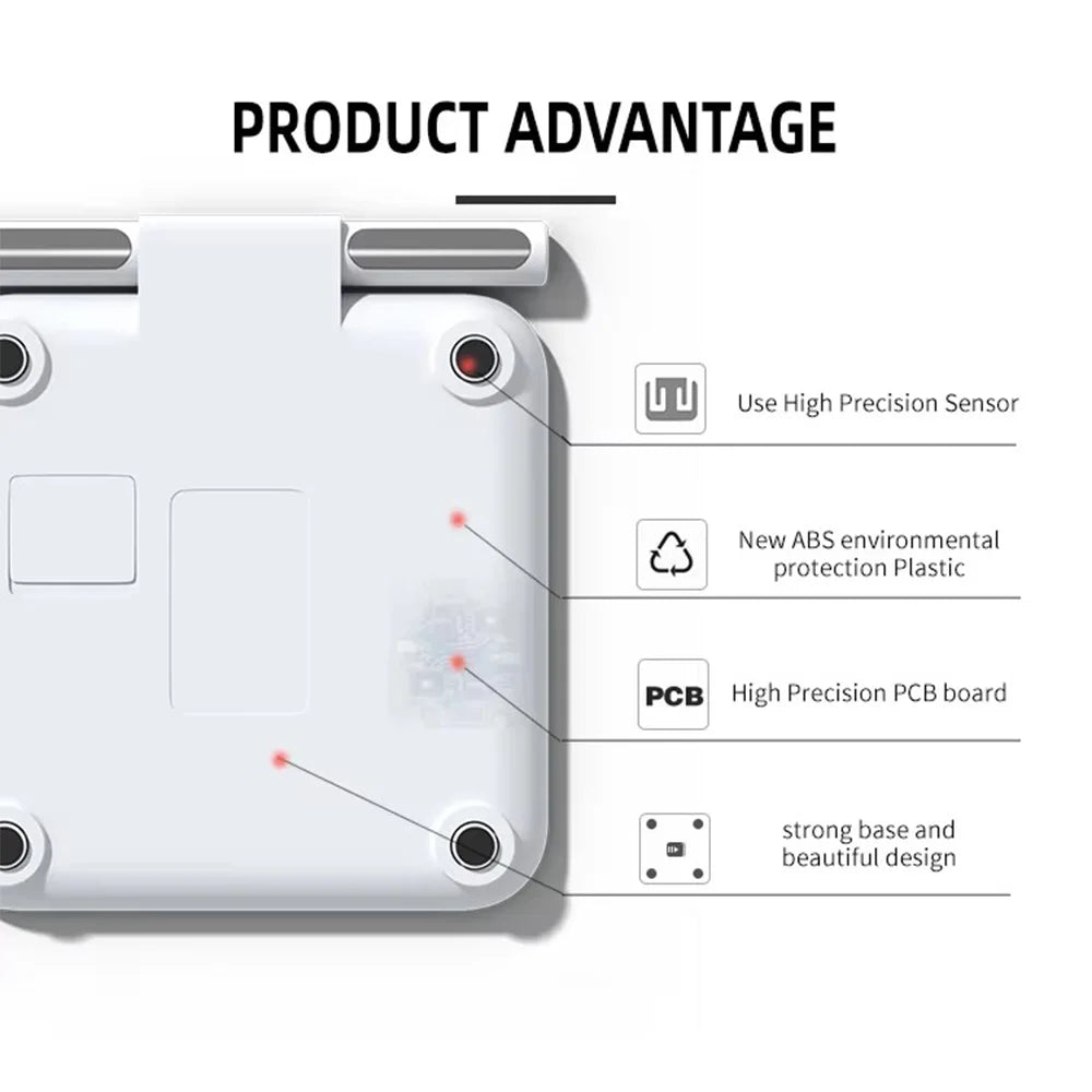 8-Electrode Smart Body Composition Scale – Segmental Muscle & Fat Analyzer, Visceral Fat, Bone Mass, Bluetooth, App Sync for Wei