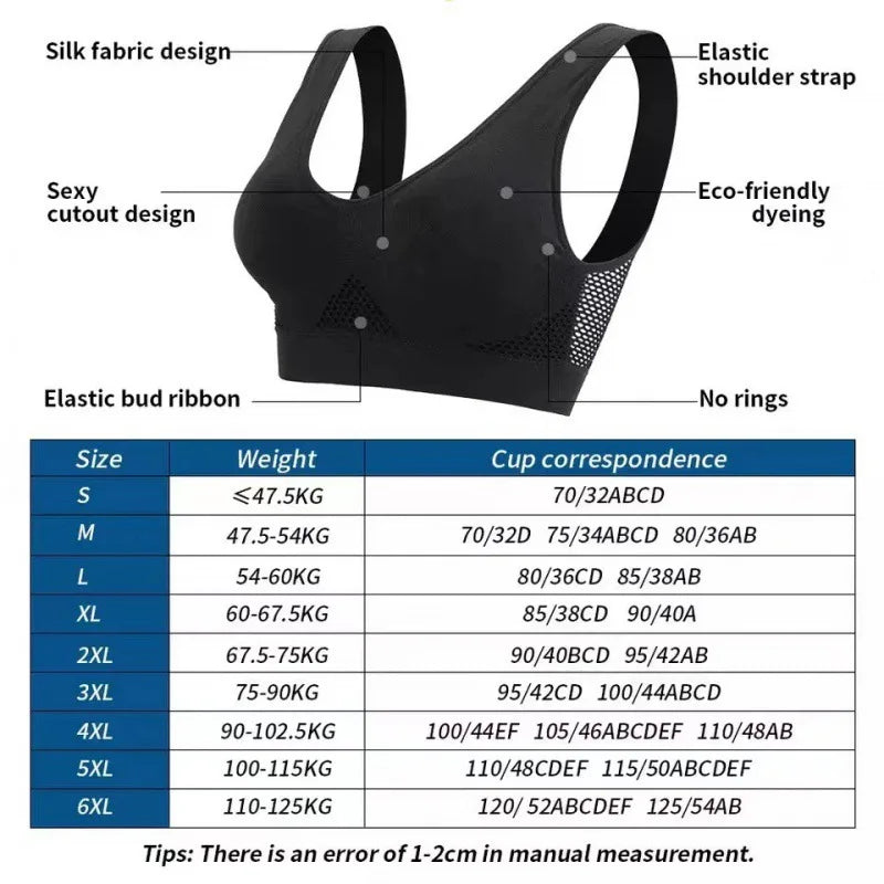 Sport Bra Top Breathable Brassieres Removable pad Sports bras Woman Running Gym Clothing Wireless Underwear For Women Yoga Bra