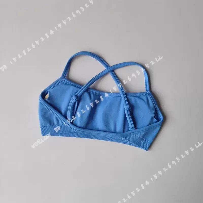 Seamless Sports Bra for Women Shockproof Gym Top Crop Tube Yoga Shirt Fitness Scrunch Butt Workout Suit Beautiful Back Design