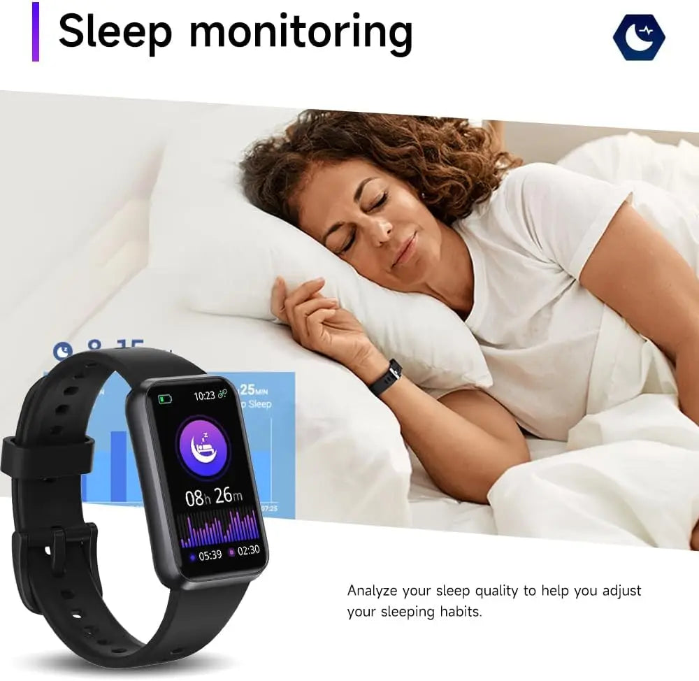 Fitness Trackers with Blood Oxygen, Heart Rate & Sleep Monitor - Smart Band for iOS/Android