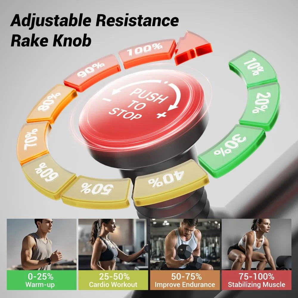 Exercise Bike, Stationary Bikes for Home, 300 LBS Capacity, Workout Bike with Silent Belt Drive, Indoor Cycling Bike with Extra