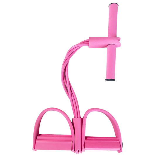 4-Tube Pedal Resistance Band Tube Pedal Ankle Puller Pedal Puller Resistance Rope for Home Fitness Stretching Strength Training