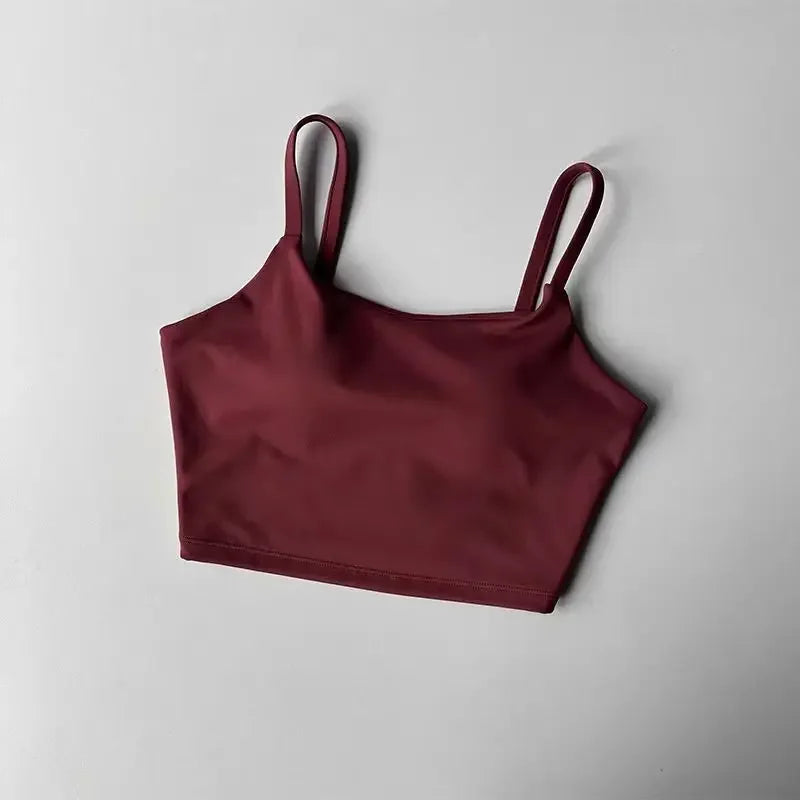 Women Sports Bra Push Up Fixed Padded Fitness Vest for Running Gym Yoga Breathable Sports Underwear Top