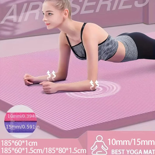 10/15MM Thick NBR Yoga Mats Anti-slip Sport Fitness Mat Blanket For Exercise Yoga And Pilates Gymnastics Mat Fitness Equipment